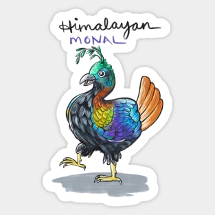 himalayan monal bird cute Sticker